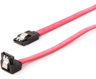 Kabel komputerowy GEMBIRD Kabel SATA DATA III dół/prosto metalowe zatrzaski 50cm CC-SATAM-DATA90